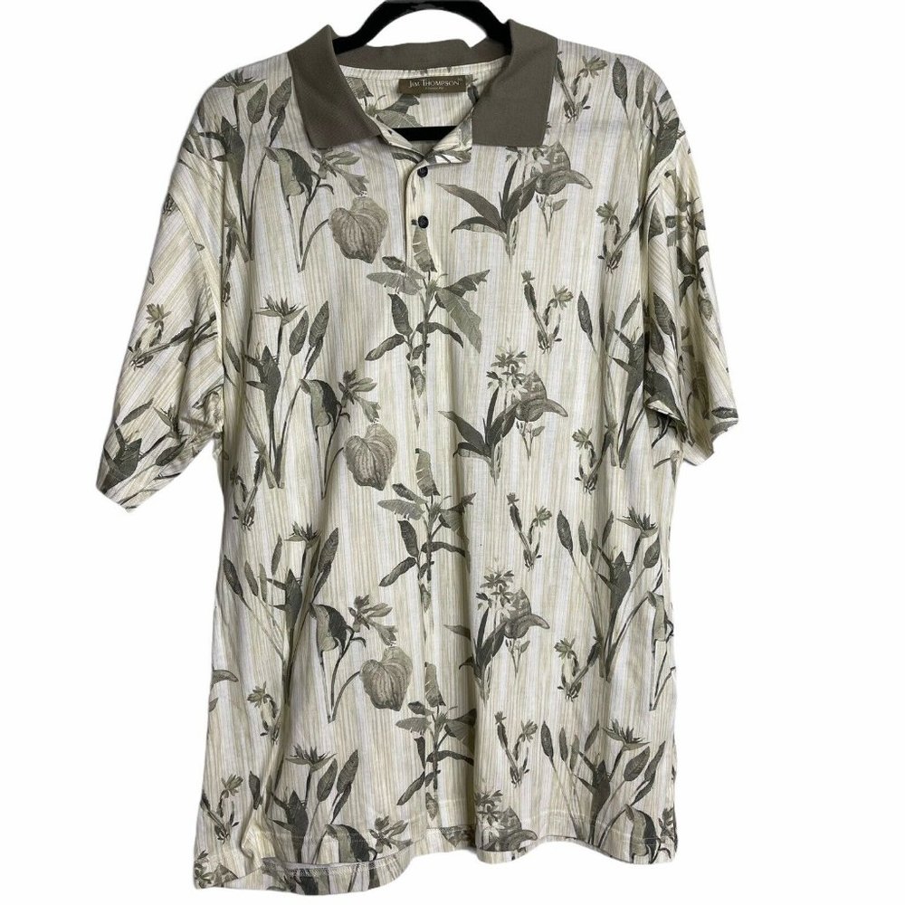 Jim Thompson Short Sleeve Polo Golf Shirt Tropical